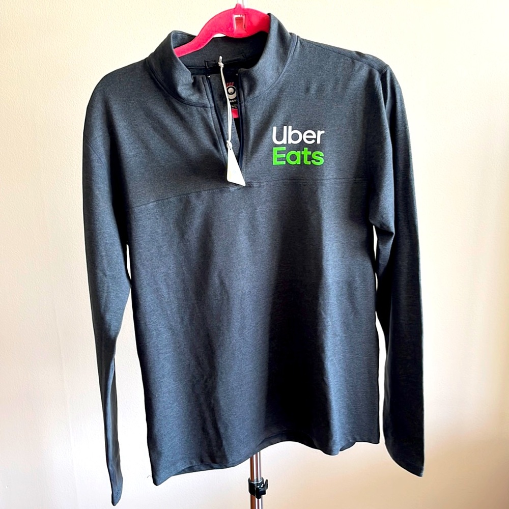 NWT Marine Layer Weekend Sport Quarter Zip Pullover Women XS Charcoal Dark Gray